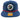 Wrightsville Beach Patch Logo Navy Hat w/Redix Signature in Red with Rope
