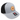 Gray and black Crab Emblem Cap with Wrightsville Beach crab patch on a white background
